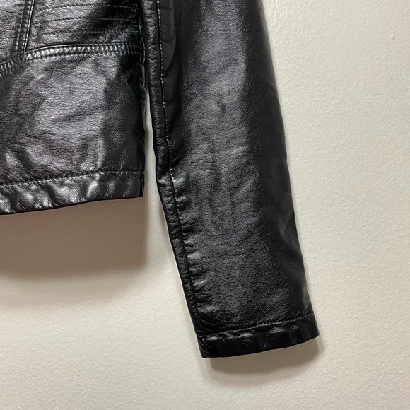 Free People Vegan Leather Moto Jacket Size 6 - Picture 3 of 10